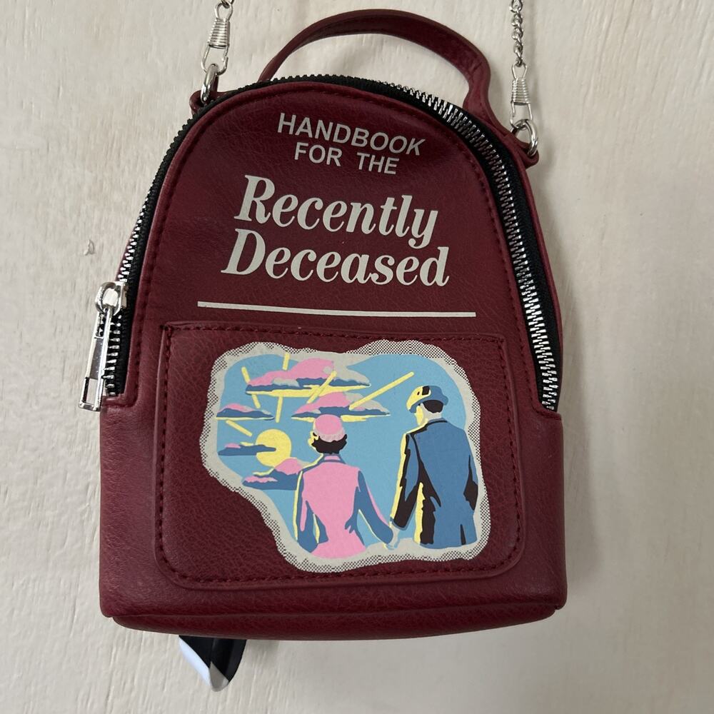 Beetlejuice Handbook For The Recently Deceased Crossbody Wristlet Bag Preowned